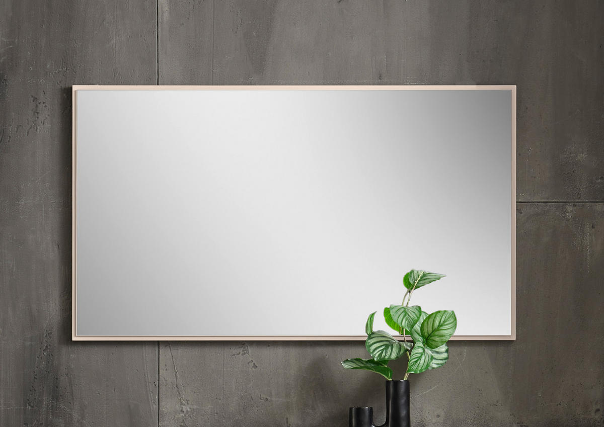 WANDSPIEGEL 95/55/2 cm  - Kaschmir, Design, Glas/Holzwerkstoff (95/55/2cm) - Voleo