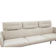 SITZBANK 200/91/70 cm Webstoff Schwarz, Beige  - Beige/Schwarz, Design, Textil/Metall (200/91/70cm) - Dieter Knoll