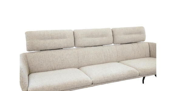 SITZBANK 200/91/70 cm Webstoff Schwarz, Beige  - Beige/Schwarz, Design, Textil/Metall (200/91/70cm) - Dieter Knoll