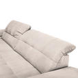 ECKSOFA in Mikrofaser Ecru  - Chromfarben/Ecru, Design, Textil/Metall (180/265cm) - Carryhome