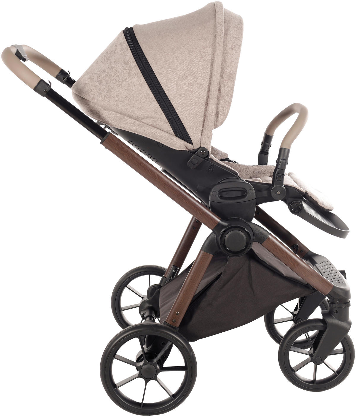 KINDERWAGENSET  Facetty  Vanilla Mousse  - Beige/Braun, Design, Textil/Metall (104,5/62/94cm) - Jimmylee