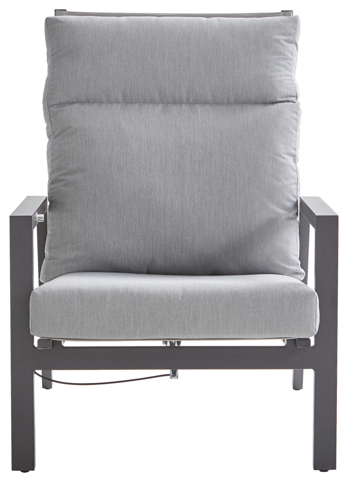 LOUNGE NASLANJAČ mrežasta prevleka aluminij  - siva/antracit, Trendi, kovina/tekstil (87/97/72cm) - Amatio