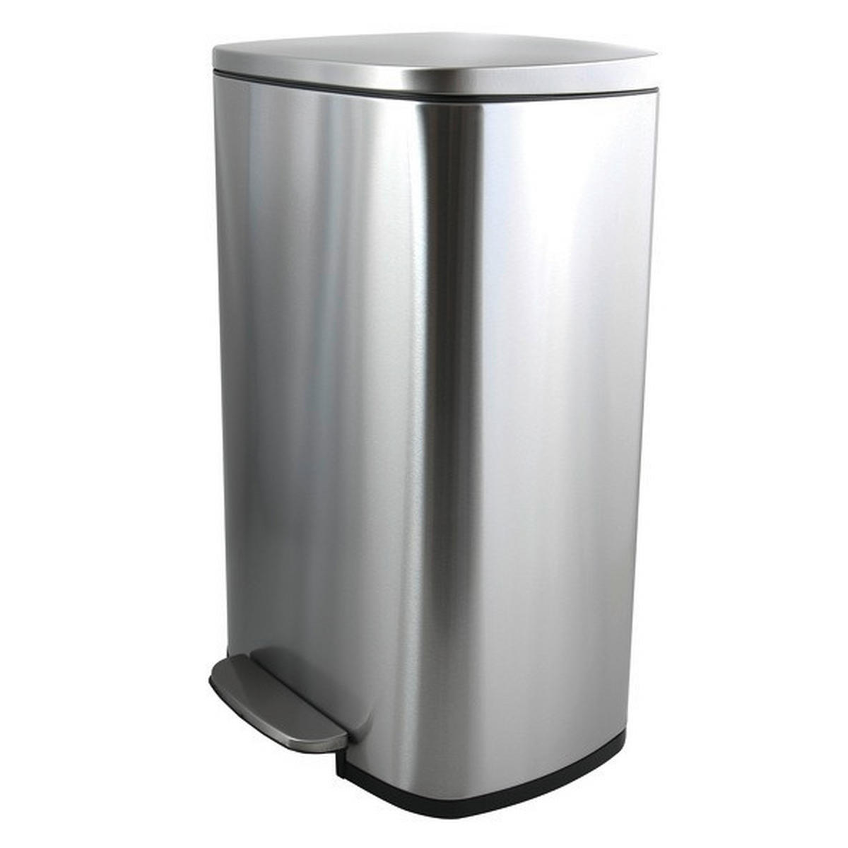 TRETEIMER 50 l  Metall  - Silberfarben/Schwarz, Basics, Kunststoff/Metall (42,7/29,7/64,3cm) - Spirella