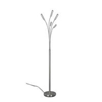 LED STOJACÍ LAMPA, 30,5/195/85,7 cm  - barvy niklu, Design, kov (30,5/195/85,7cm)