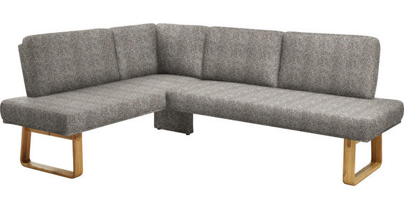 ECKBANK 174/280 cm in Eichefarben, Beige - Eichefarben/Beige, Design, Holz/Textil (174/280cm) - Dieter Knoll