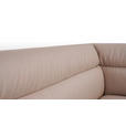 ECKBANK 178/237 cm Webstoff Echtleder Taupe   - Taupe/Schwarz, Design, Leder/Textil (178/237cm) - Novel