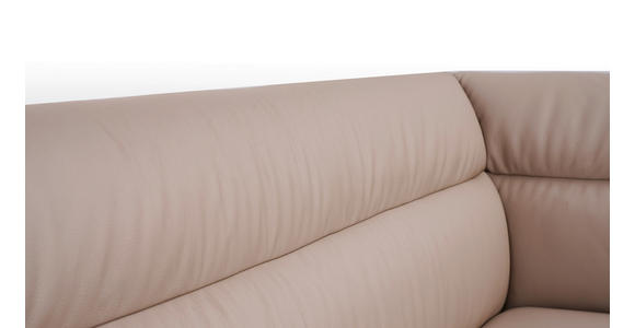ECKBANK 178/237 cm Webstoff Echtleder Taupe - Taupe/Schwarz, Design, Leder/Textil (178/237cm) - Novel