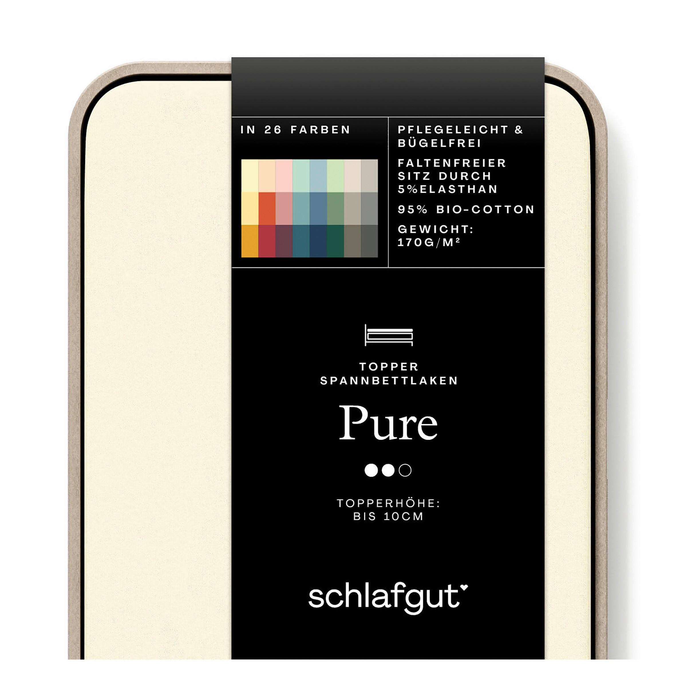TOPPER-SPANNLEINTUCH 120-130/200-220 cm  - Hellgelb, Basics, Textil (120-130/200-220cm) - Schlafgut