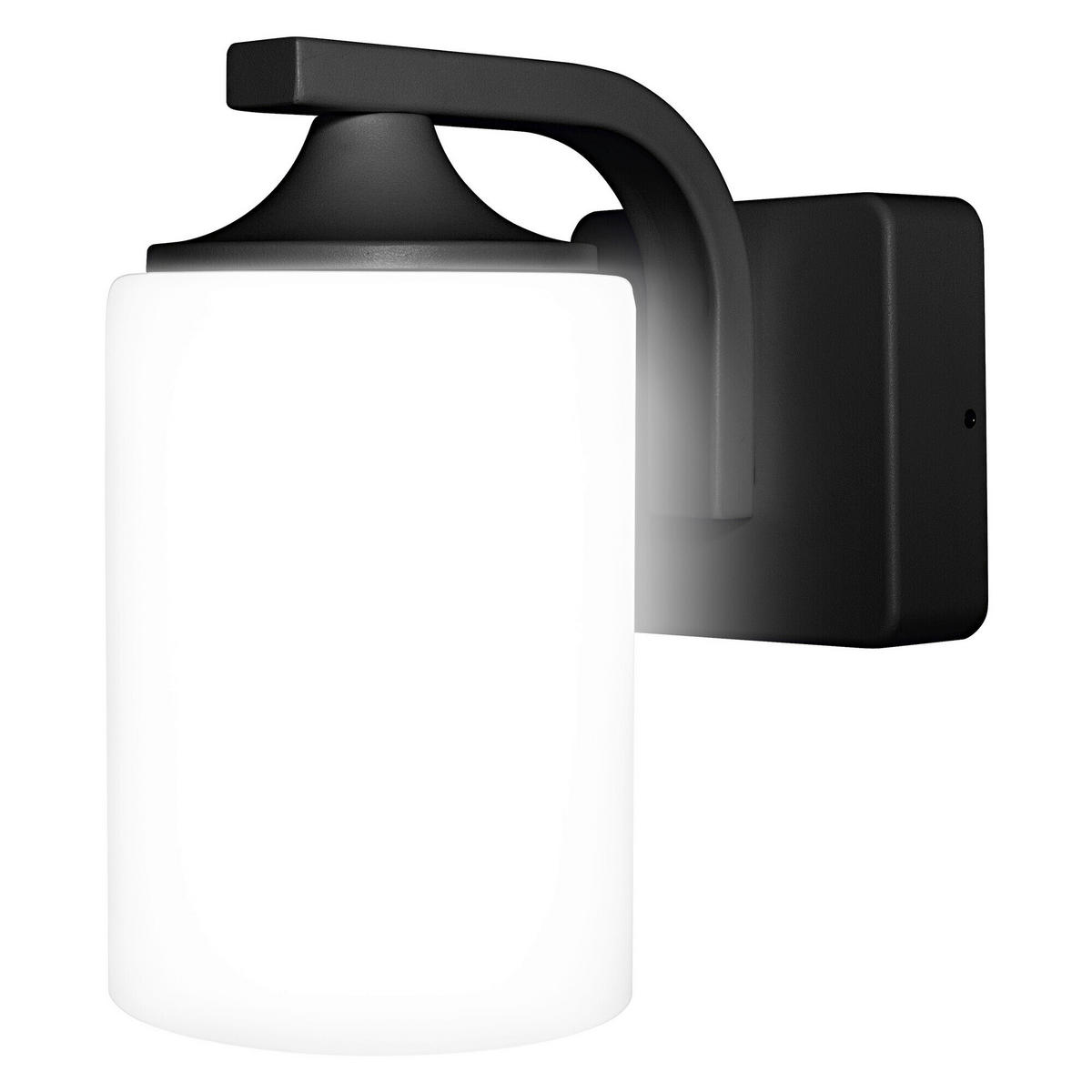 AUßENLEUCHTE 21/11,8/21,2 cm   - Schwarz, Basics, Glas/Metall (21/11,8/21,2cm) - Osram