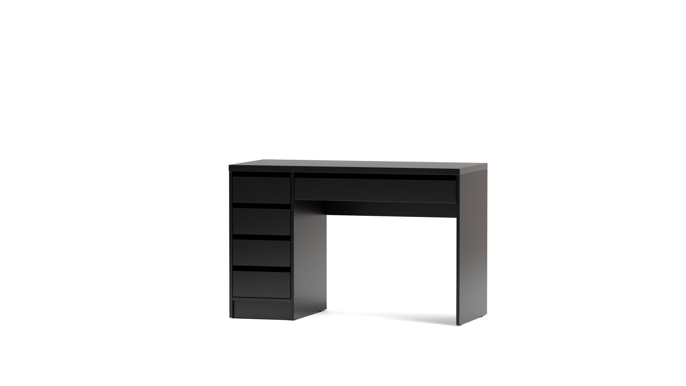 SCHREIBTISCH 120/55/77,6 cm Schwarz  - Schwarz, MODERN, Holzwerkstoff (120/55/77,6cm) - Livetastic