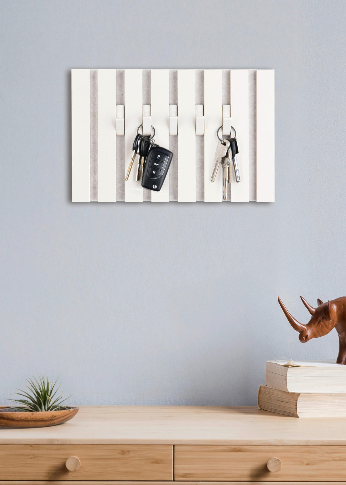 SCHLÜSSELBOARD furniert Sandfarben  - Sandfarben, MODERN, Holzwerkstoff/Textil (30,6/20/1,7cm)