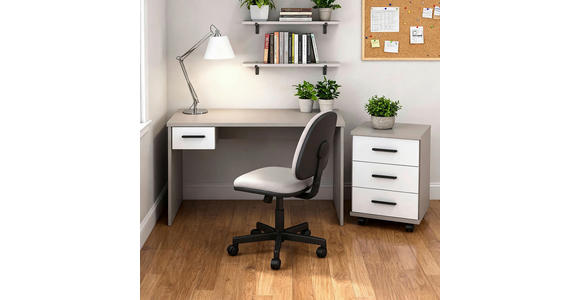 ROLLCONTAINER 46/58/40 cm  - Schwarz/Weiß, Design, Holzwerkstoff/Kunststoff (46/58/40cm) - Carryhome