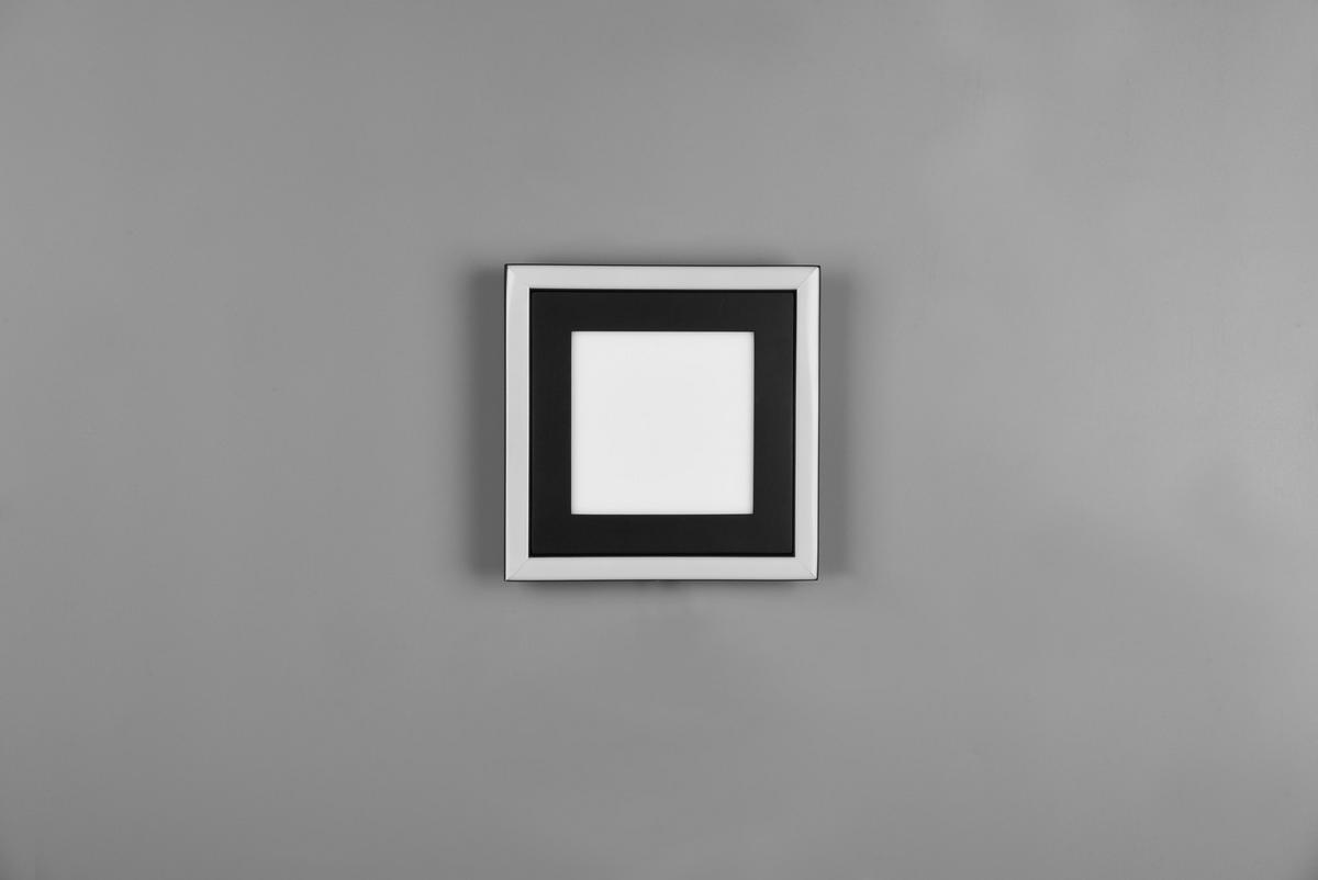 LED-DECKENLEUCHTE    20/20/3,5 cm  - Schwarz, Konventionell, Kunststoff (20/20/3,5cm)