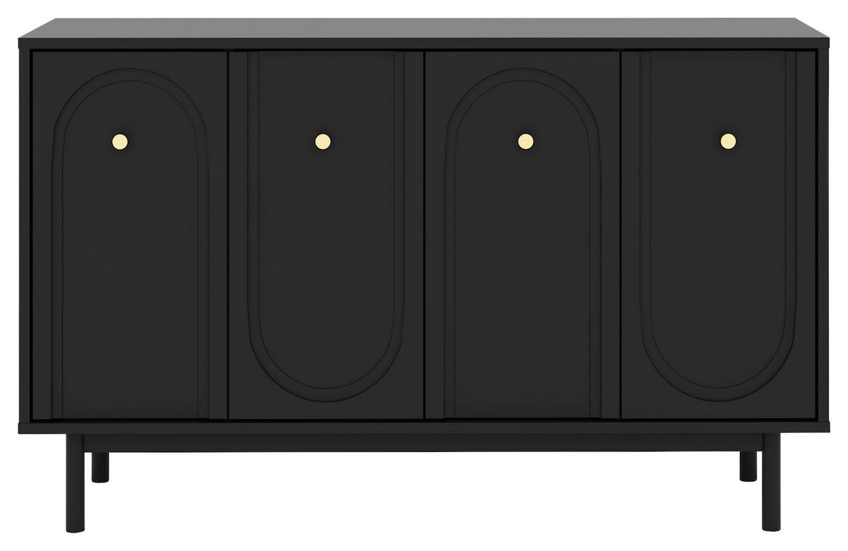 STUHL Schwarz, Beige  - Beige/Schwarz, Design, Kunststoff/Metall (44/90/56cm) - Livetastic