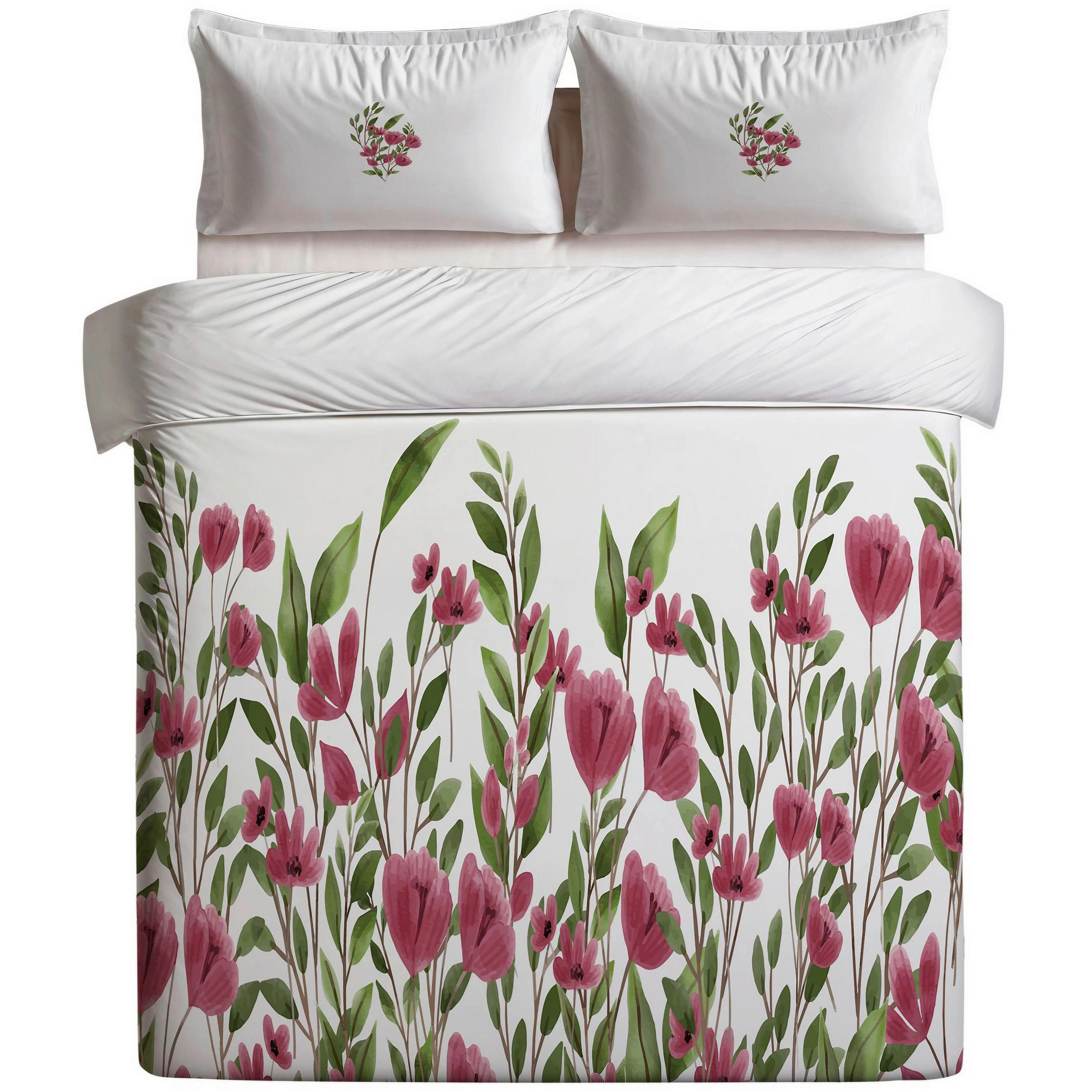 BETTWÄSCHE 155/220 cm  - Pink/Creme, Basics, Textil (155/220cm)