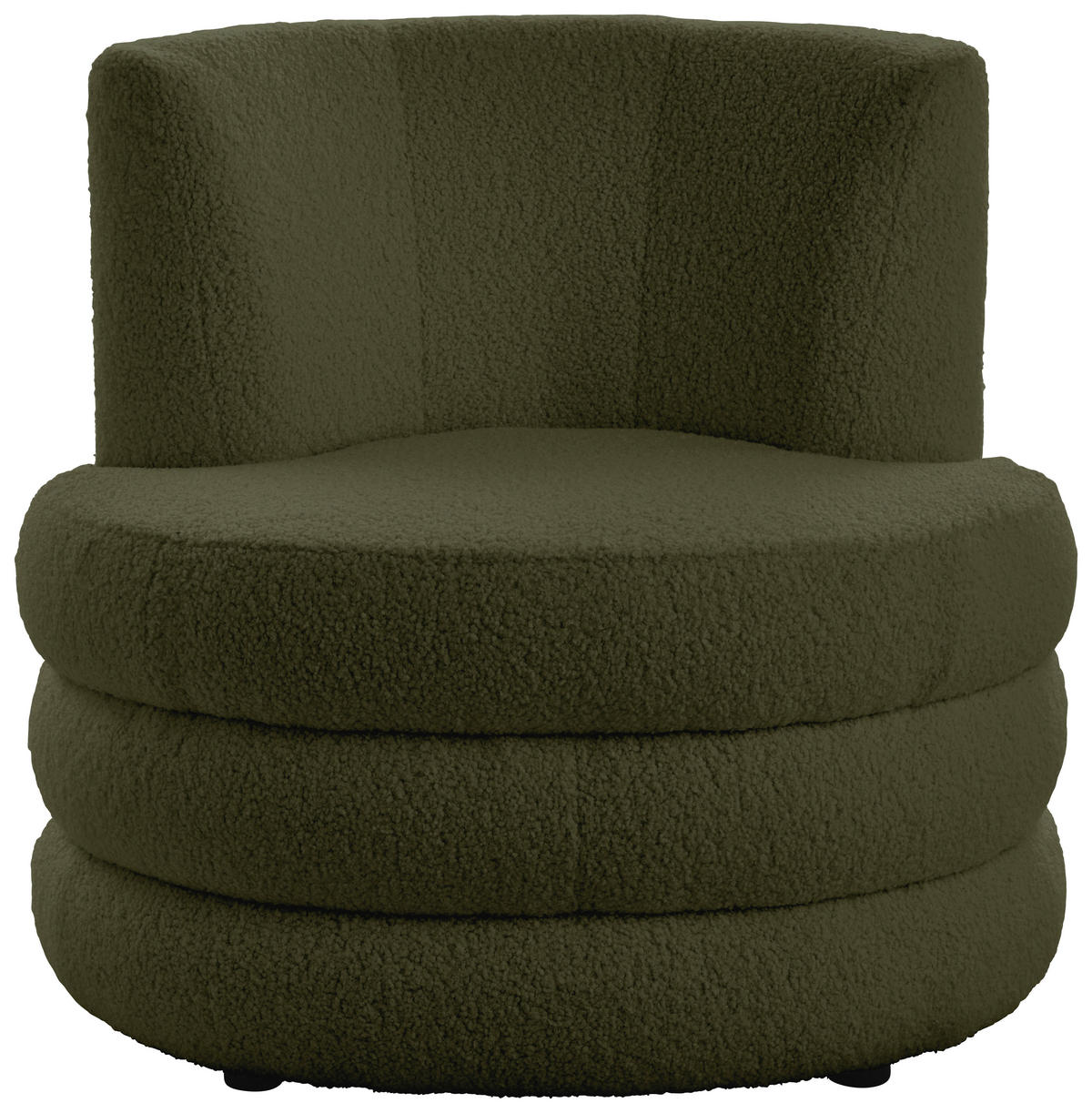 DESIGNSESSEL in Flachgewebe, Teddystoff Olivgrün  - Edelstahlfarben/Olivgrün, Trend, Textil/Metall (90/82/85cm) - Livetastic
