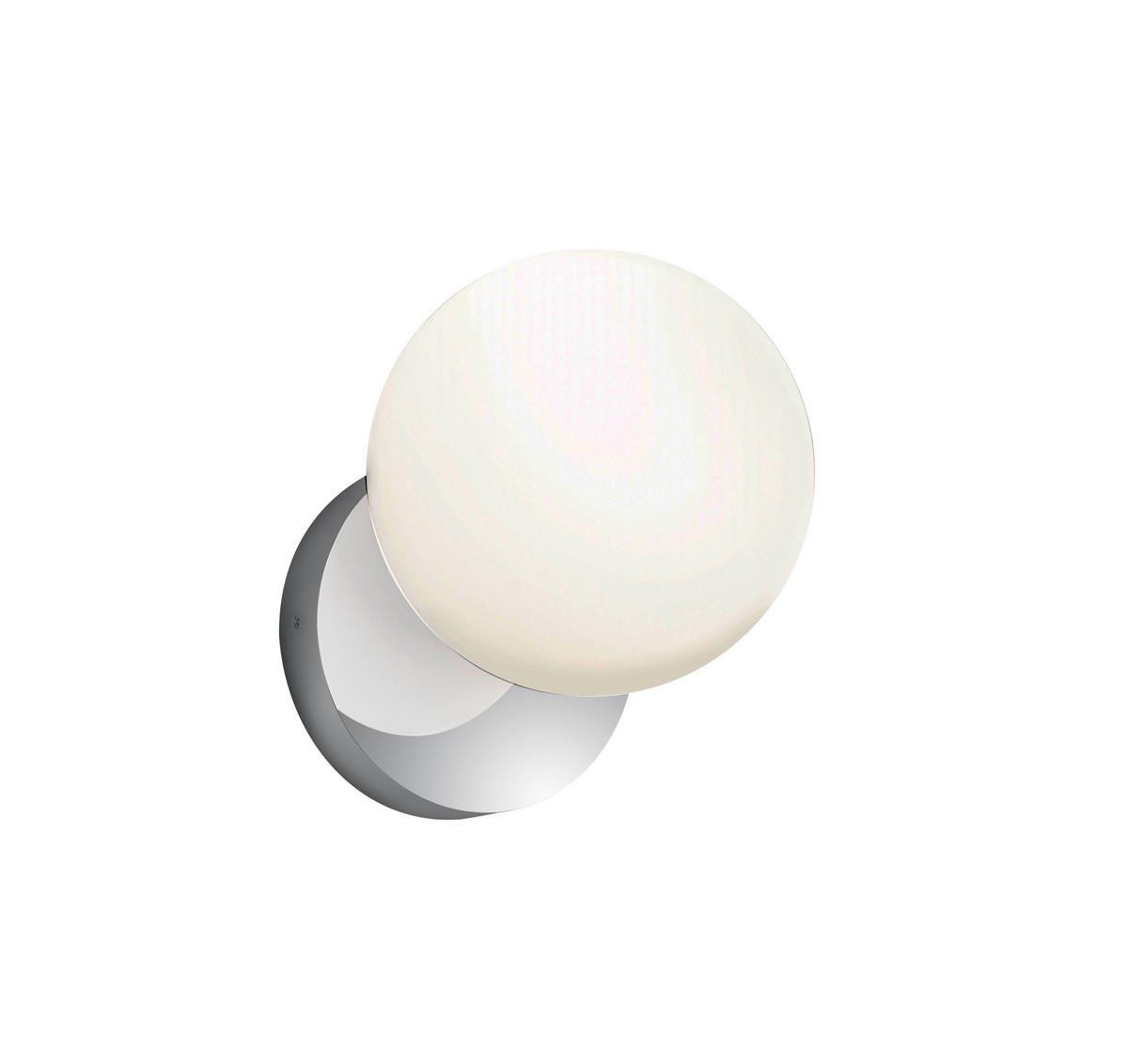 BADEZIMMER-WANDLEUCHTE Lis 12/14 cm   - Chromfarben/Weiß, Design, Glas/Metall (12/14cm) - Helestra