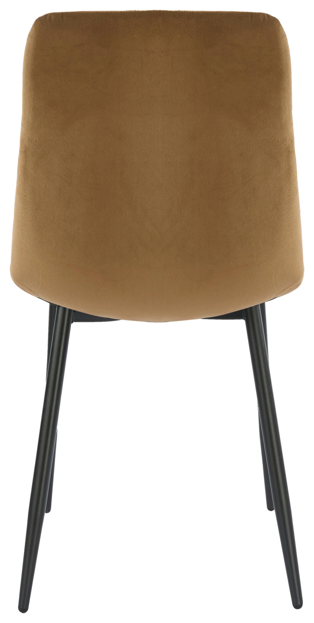 STUHL-SET 4 Stück  in Eisen Samt  - Schwarz/Braun, Design, Textil/Metall (44/86,5/56cm) - Boxxx