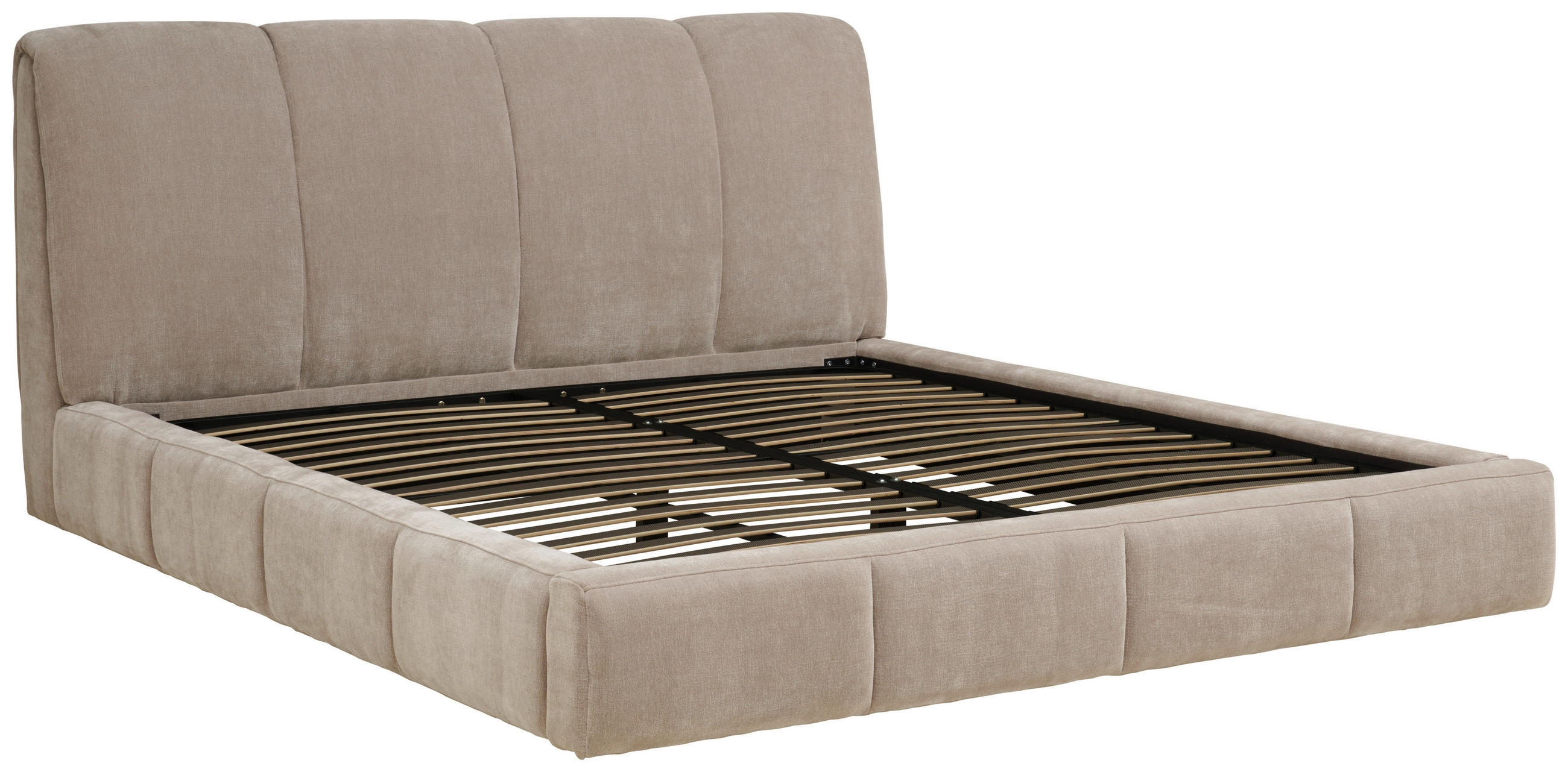 POLSTERBETT CORTINA Lattenrost 180/200 cm  in Beige  - Beige/Schwarz, MODERN, Holz/Kunststoff (180/200cm) - Livetastic