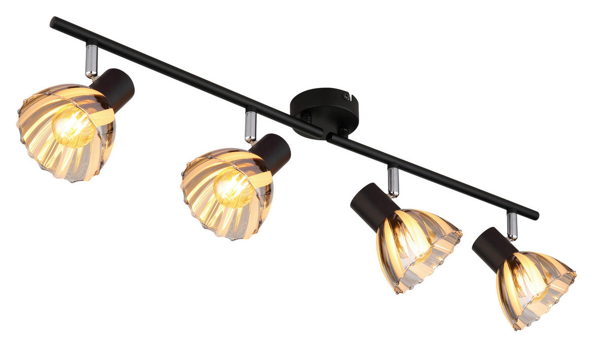 REFLEKTOR  ZACHERY   70/13/19 cm          - siva/črna, Konvencionalno, kovina/steklo (70/13/19cm) - Globo