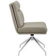 STUHL - Taupe/Edelstahlfarben, Design, Textil/Metall (51,5/89,5/65cm) - Novel