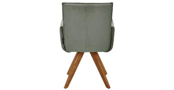 ARMLEHNSTUHL in Holz, Textil Waldgrün - Waldgrün/Wildeiche, Design, Holz/Textil (59/87/62cm) - Johann Jakob