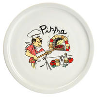 TANIER NA PIZZU porcelán keramika 30 cm - viacfarebná/biela, Basics, keramika (30cm) - Boxxx