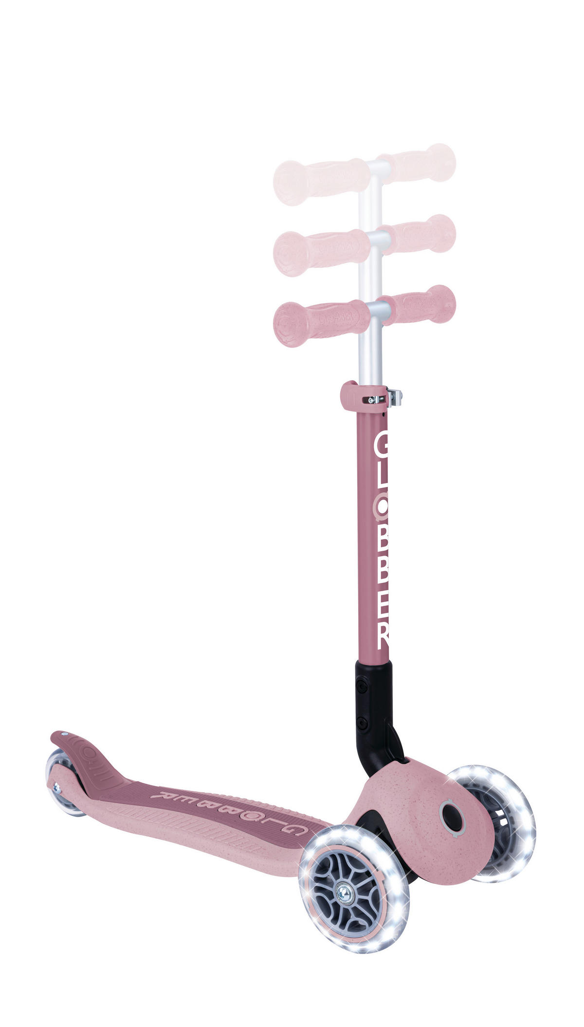 KINDERSCOOTER JUNIOR FOLDABLE LIGHTS ECO  - Beere, Basics, Kunststoff (57.5/28/68cm) - GLOBBER