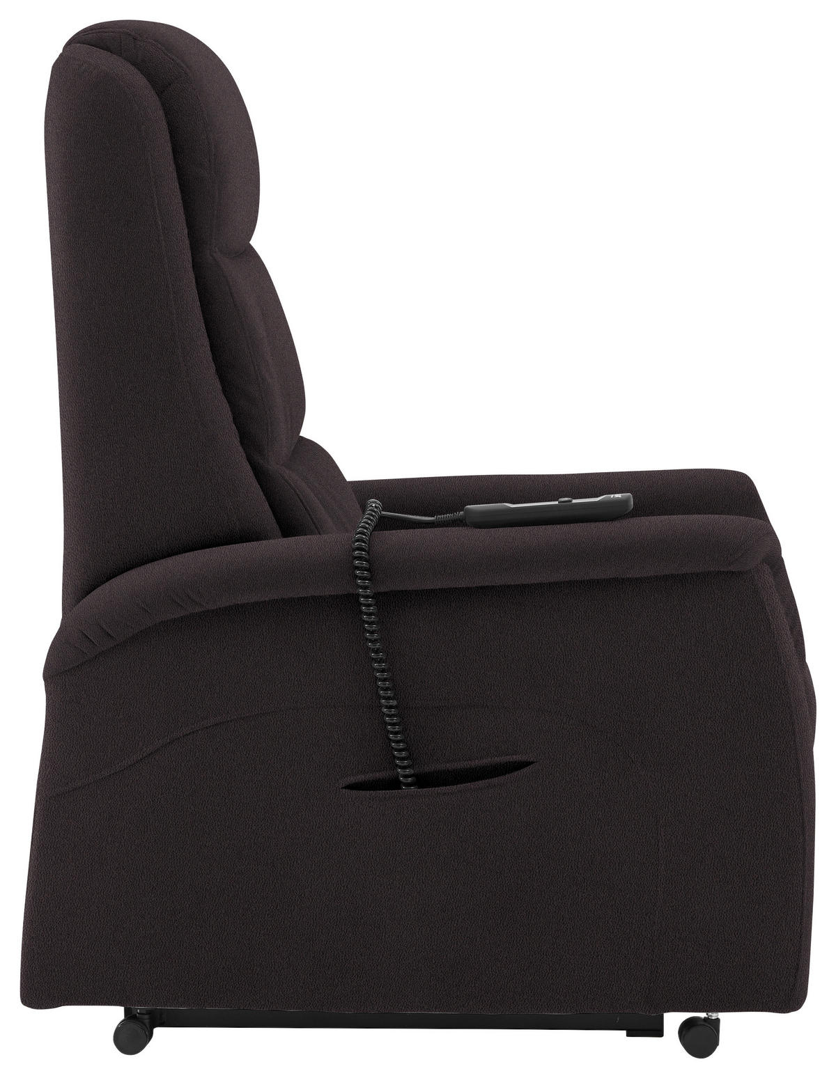 FERNSEHSESSEL Valdera  mit Relaxfunktion, Aufstehhilfe, Rücken echt Mikrofaser Mokka  - Schwarz/Mokka, KONVENTIONELL, Kunststoff/Textil (70/107/88cm) - Livetastic