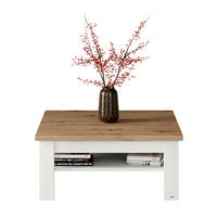 COUCHTISCH 90/90/40 cm rechteckig Weiß, Eiche Artisan  - Weiß/Eiche Artisan, Design, Holzwerkstoff (90/90/40cm) - SetOne by Musterring