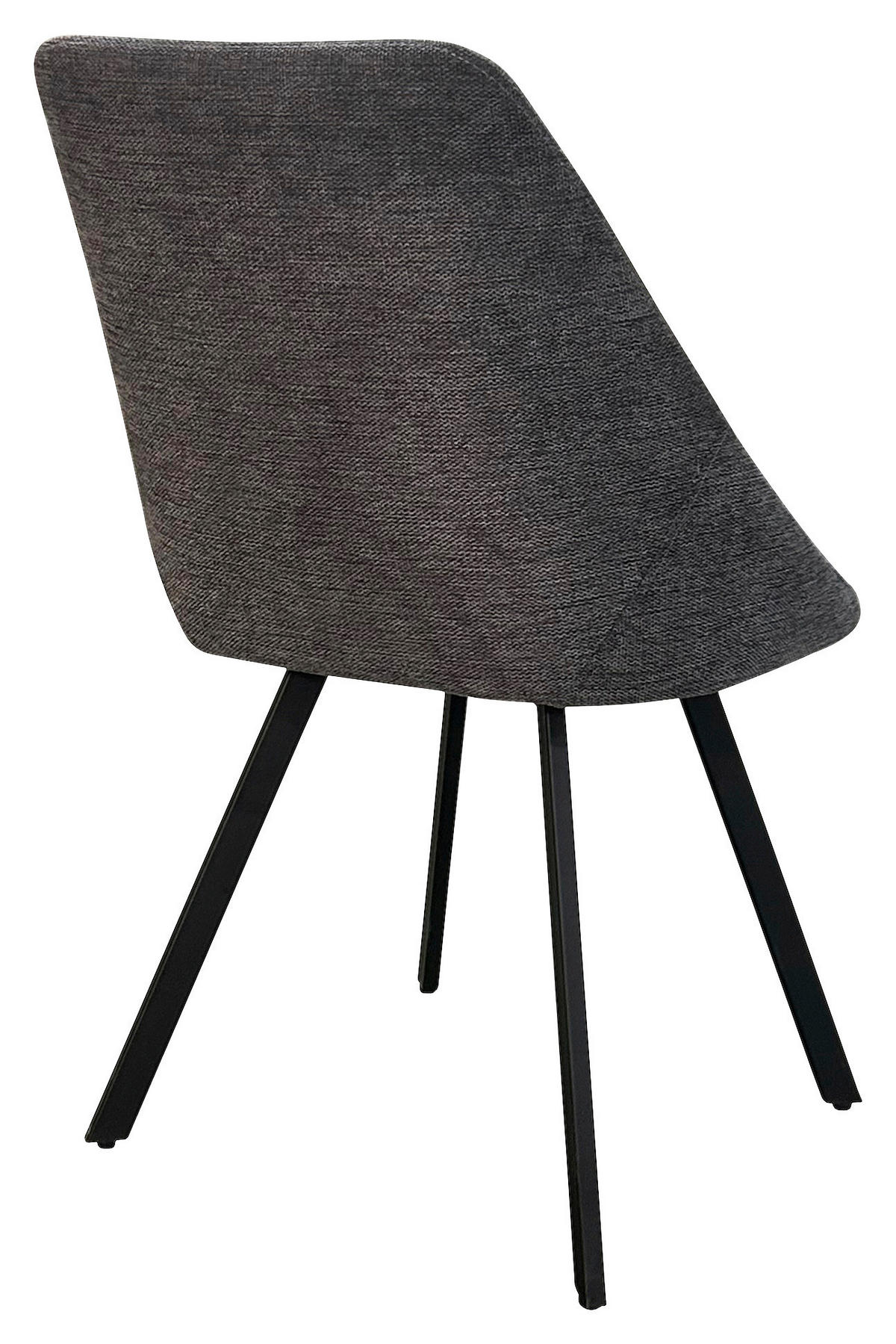 STUHL-SET 2 Stück  in Stahl Webstoff Metall, Textil  - Anthrazit/Schwarz, Design, Textil/Metall (55/83/59cm) - MID.YOU