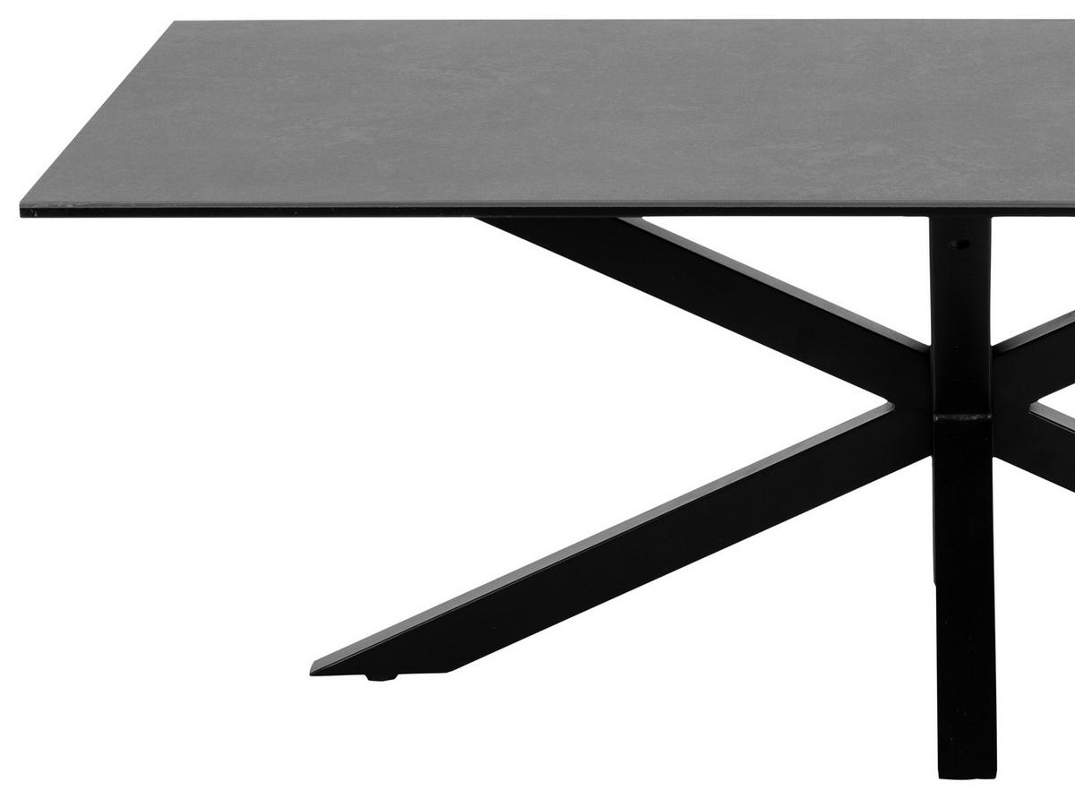 KLUB STOČIĆ  crna  - crna, Lajfstajl, staklo/metal (130/70/46cm) - Hom`in
