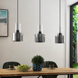 HÄNGELEUCHTE 97/18/150 cm  - Dunkelgrau, Design, Glas/Metall (97/18/150cm) - Dieter Knoll