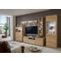 HIGHBOARD Eiche furniert, massiv geölt Eichefarben - Eichefarben/Nickelfarben, KONVENTIONELL, Holz/Holzwerkstoff (95,6/142,3/38,0cm) - Voleo