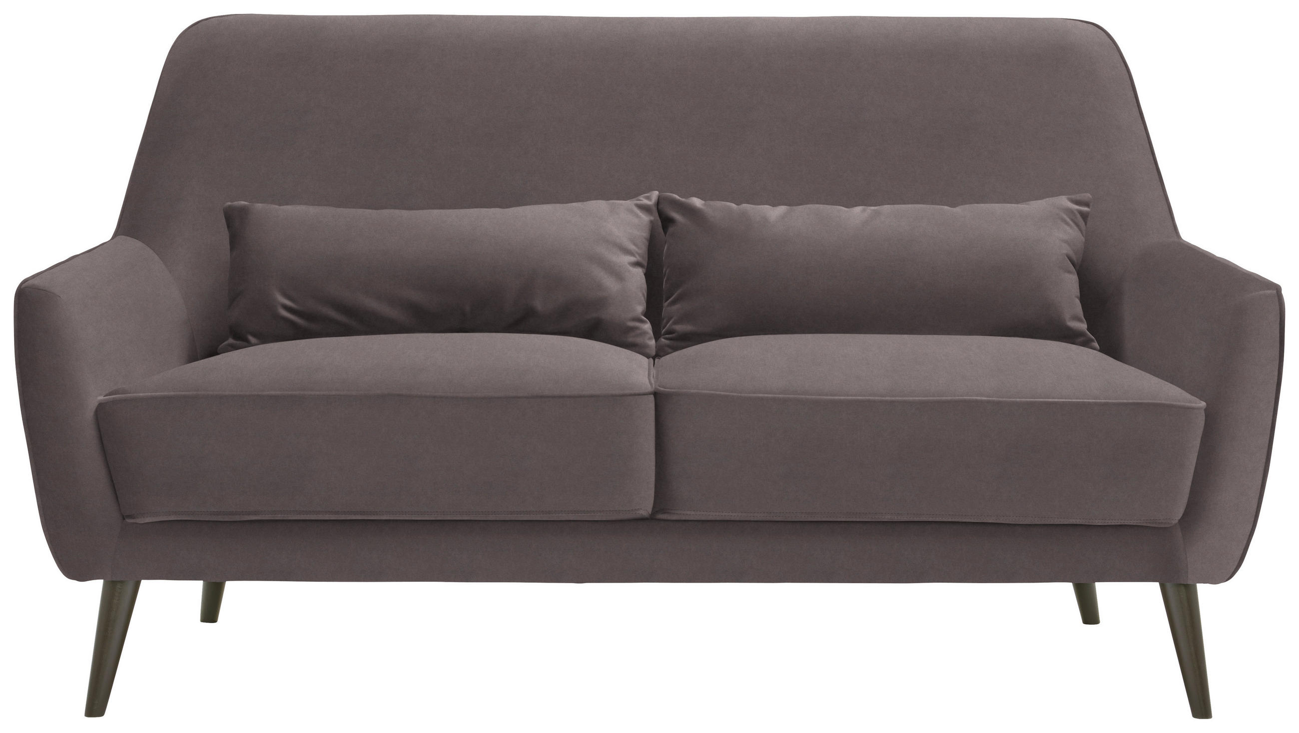 3-SITZER-SOFA Mikrofaser Hellgrau  - Hellgrau/Schwarz, Trend, Holz/Textil (160/86/80cm) - MID.YOU