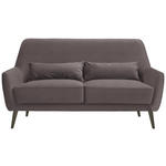 3-SITZER-SOFA  in Mikrofaser Hellgrau  - Hellgrau/Schwarz, Trend, Holz/Textil (160/86/80cm) - Carryhome
