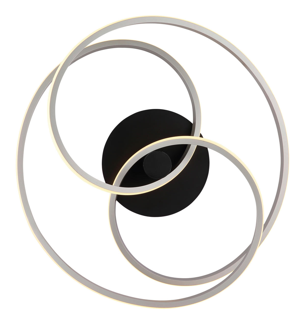 LED-DECKENLEUCHTE 50/16 cm   - Schwarz/Weiß, Design, Kunststoff/Metall (50/16cm) - Globo