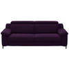 3-SITZER-SOFA in Chenille Violett  - Violett/Schwarz, Design, Textil/Metall (230/104/104cm) - Valdera