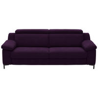 3-SITZER-SOFA in Chenille Violett  - Violett/Schwarz, Design, Textil/Metall (230/104/104cm) - Valdera