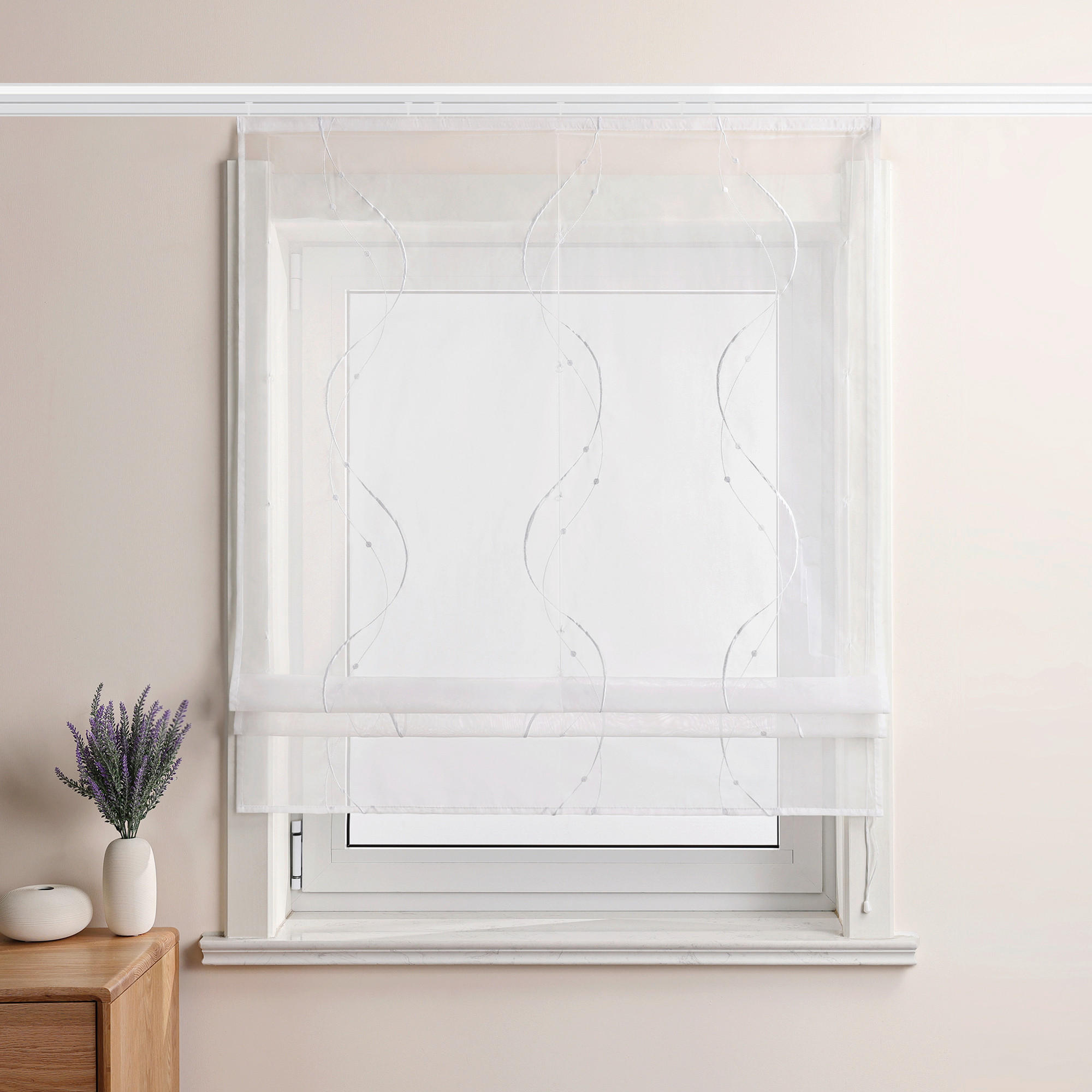 FALTROLLO  transparent  140/140 cm   - Weiß, Basics, Textil (140/140cm) - Joyswahl