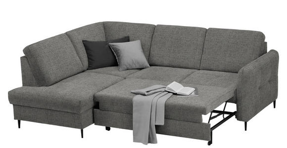 ECKSOFA in Chenille Dunkelgrau  - Dunkelgrau/Schwarz, MODERN, Holz/Textil (184/241cm) - Carryhome