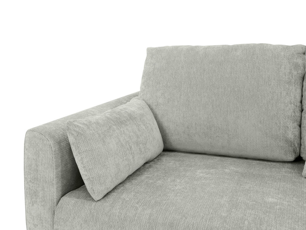 SCHLAFSOFA Chenille Silberfarben  - Silberfarben/Schwarz, KONVENTIONELL, Kunststoff/Textil (161/90/108cm) - Carryhome