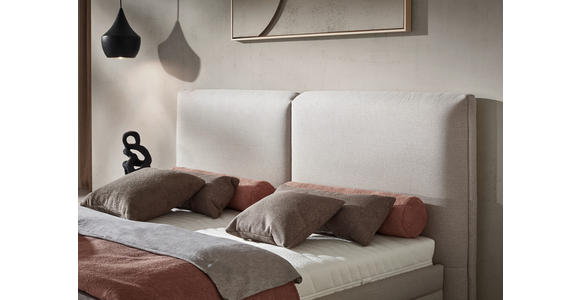 POLSTERBETT Matratze, Lattenrost, Bettkasten 180/200 cm  in Beige  - Beige/Weiß, KONVENTIONELL, Holz/Textil (180/200cm) - Dieter Knoll