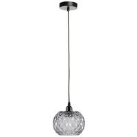 HÄNGELEUCHTE 18/18/18 cm    - Klar/Grau, Basics, Glas (18/18/18cm) - Kayoom