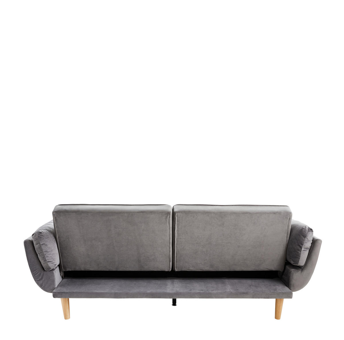 ZOFA S POSTELJNO FUNKCIJO,  siva tekstil  - siva/naravne barve, Moderno, tekstil/les (212/92/81cm) - MID.YOU