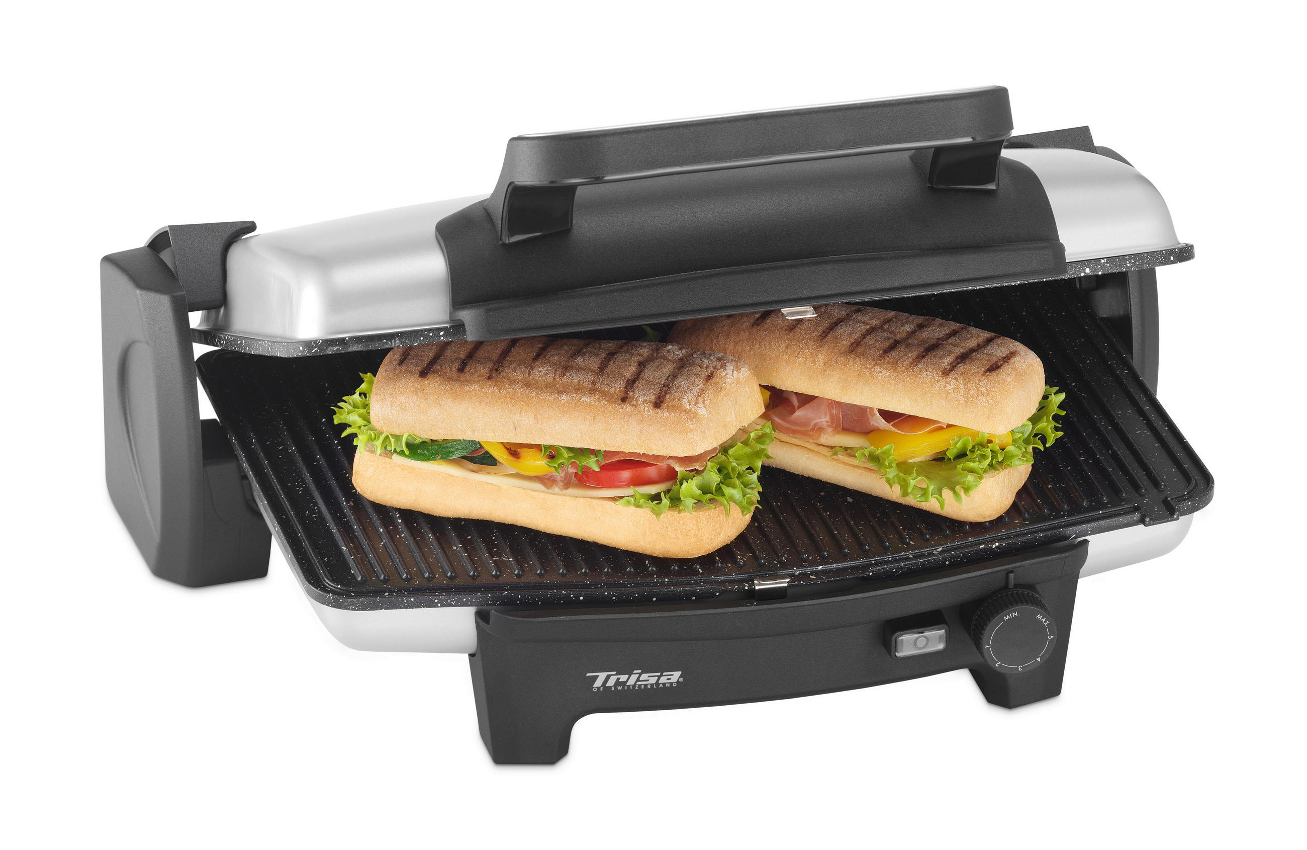 ELEKTROGRILL - Silberfarben, Design, Metall (40,50/31,00/14,50cm) - Trisa Electronics