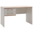 SCHREIBTISCH 125,5/65/75 cm Eichefarben, Hellgrau  - Eichefarben/Hellgrau, KONVENTIONELL, Holzwerkstoff (125,5/65/75cm) - Venda