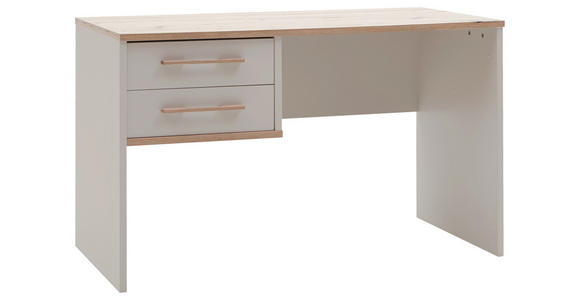 SCHREIBTISCH 125,5/65/75 cm Eichefarben, Hellgrau  - Eichefarben/Hellgrau, KONVENTIONELL, Holzwerkstoff (125,5/65/75cm) - Venda