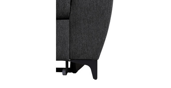 ECKSOFA Schwarz Velours  inkl. Bettkasten, Schlaffunktion, Rücken echt, Kopfteilverstellung, Liegefläche im Originalstoff  - Schwarz, KONVENTIONELL, Textil/Metall (217/255cm) - Carryhome