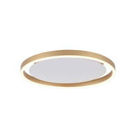 LED-DECKENLEUCHTE 39,3/39,3/5,3 cm   - Messingfarben, Design, Kunststoff/Metall (39,3/39,3/5,3cm)